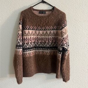Zara Brushed Effect Jacquard Knit Jumper